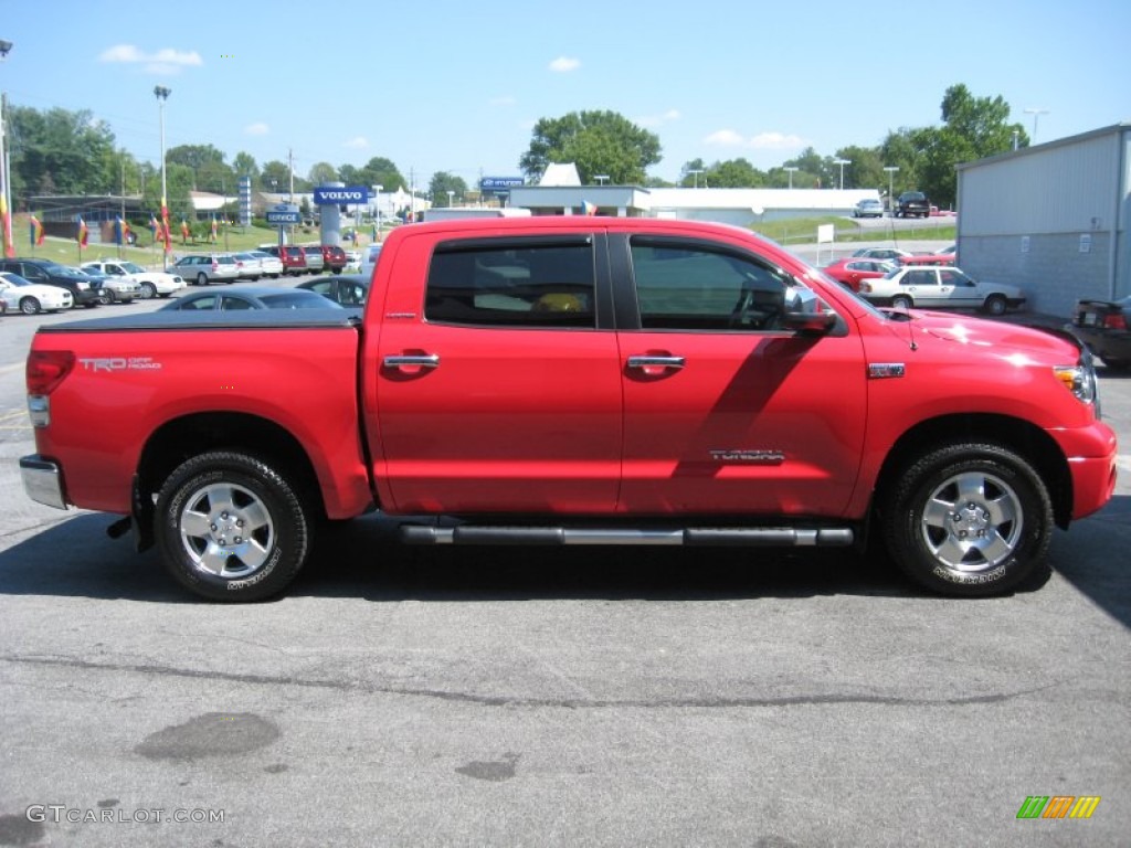 2008 Tundra Limited CrewMax 4x4 - Radiant Red / Graphite Gray photo #5