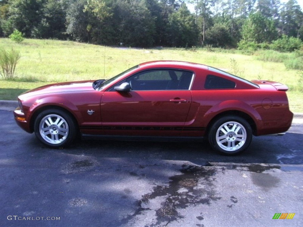 2009 Mustang V6 Premium Coupe - Dark Candy Apple Red / Dark Charcoal photo #1