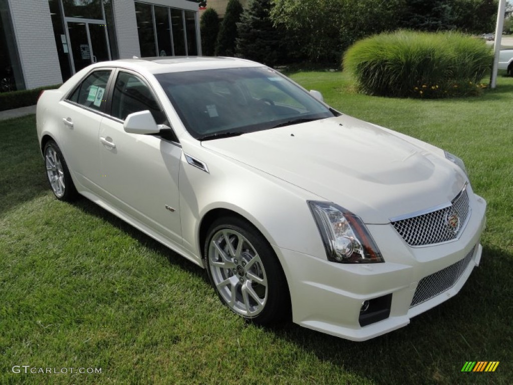 White Diamond Tricoat 2012 Cadillac CTS -V Sedan Exterior Photo #53552805