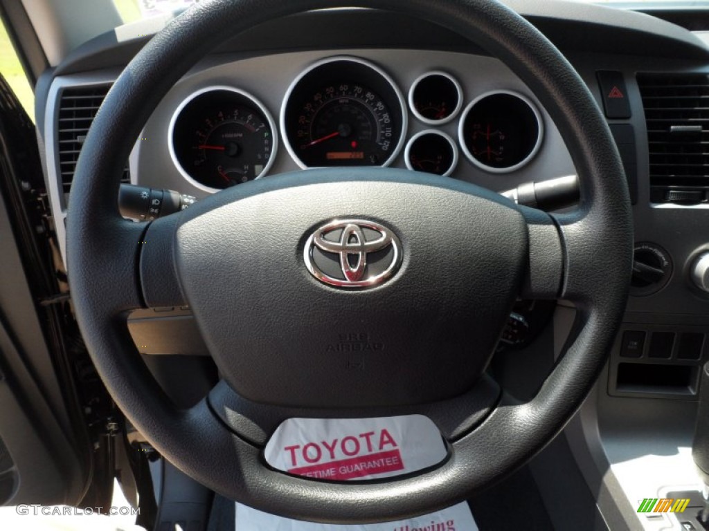 2011 Toyota Tundra TRD Rock Warrior CrewMax 4x4 Black Steering Wheel Photo #53554023