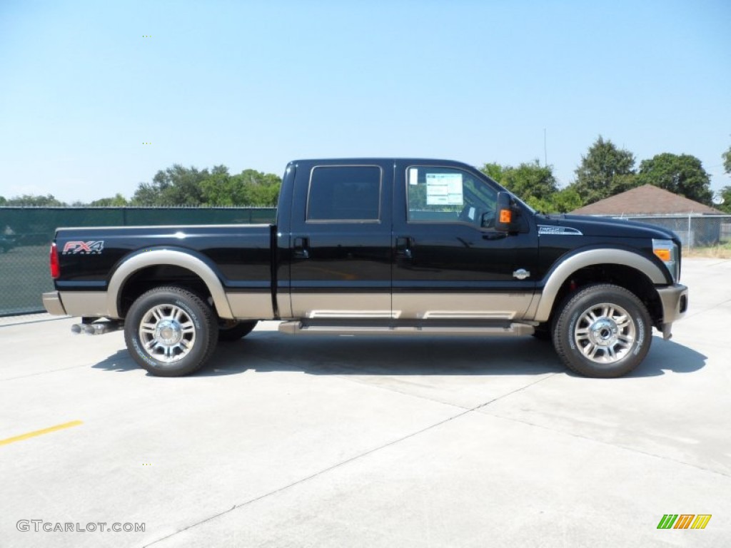 2012 F250 Super Duty King Ranch Crew Cab 4x4 - Black / Chaparral Leather photo #2