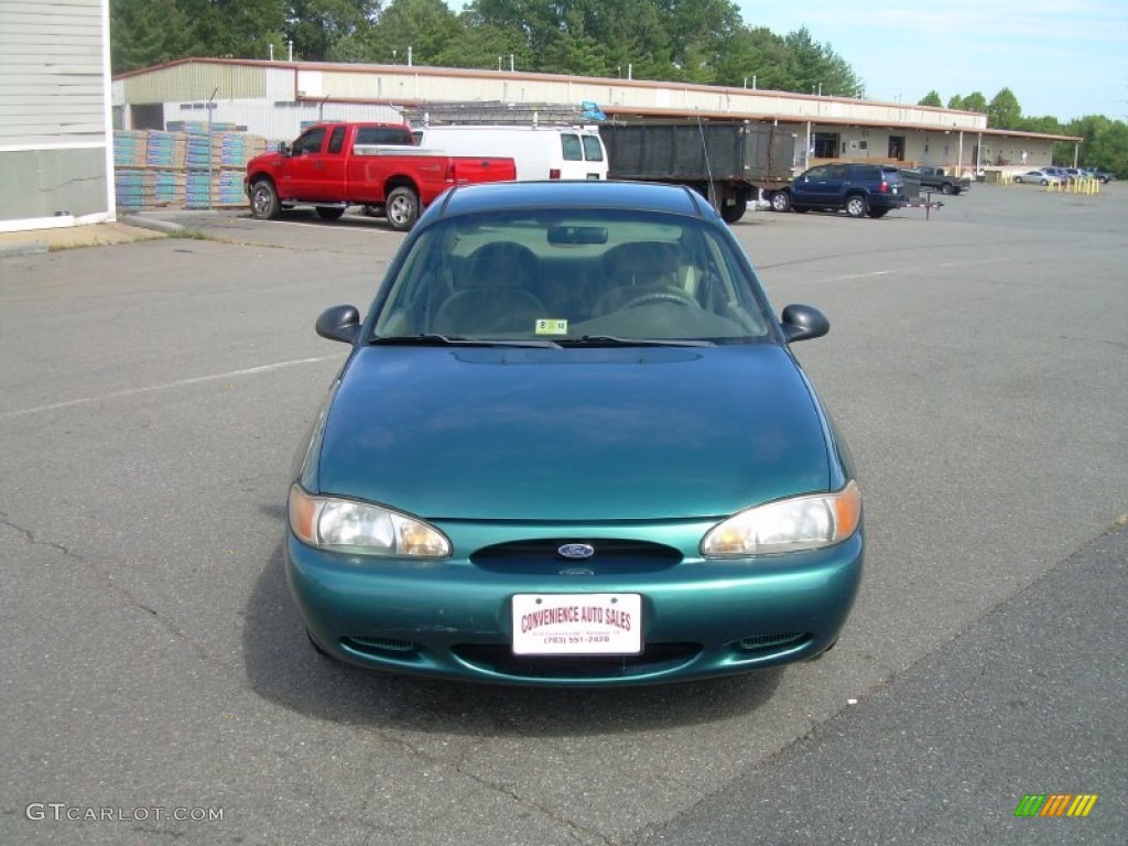 1998 Escort SE Sedan - Pacific Green Metallic / Beige photo #3