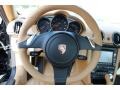 2012 Porsche Cayman Sand Beige Interior Steering Wheel Photo