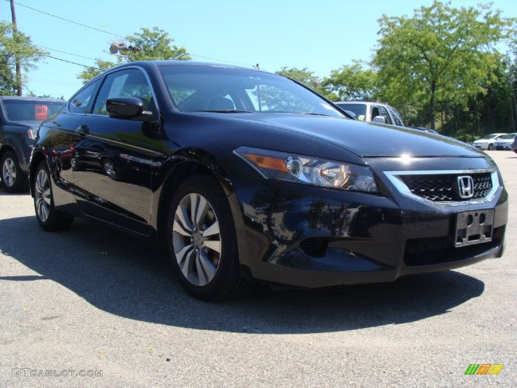 2009 Accord EX-L Coupe - Crystal Black Pearl / Black photo #6