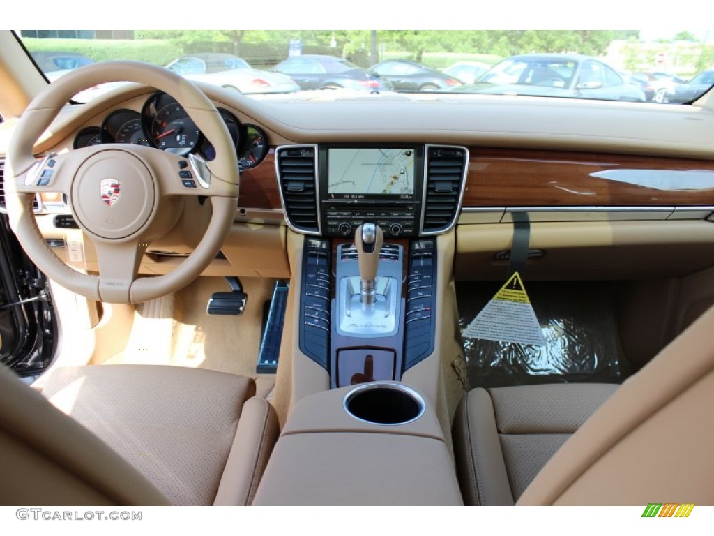 2012 Porsche Panamera 4 Luxor Beige Dashboard Photo #53556591
