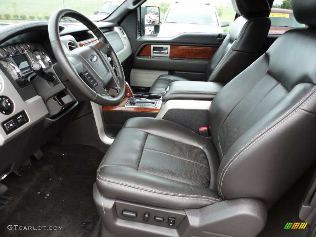 2010 F150 Lariat SuperCab 4x4 - Tuxedo Black / Black photo #15