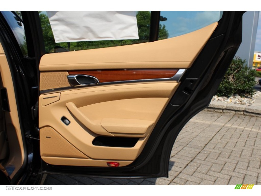 2012 Porsche Panamera 4 Luxor Beige Door Panel Photo #53556741