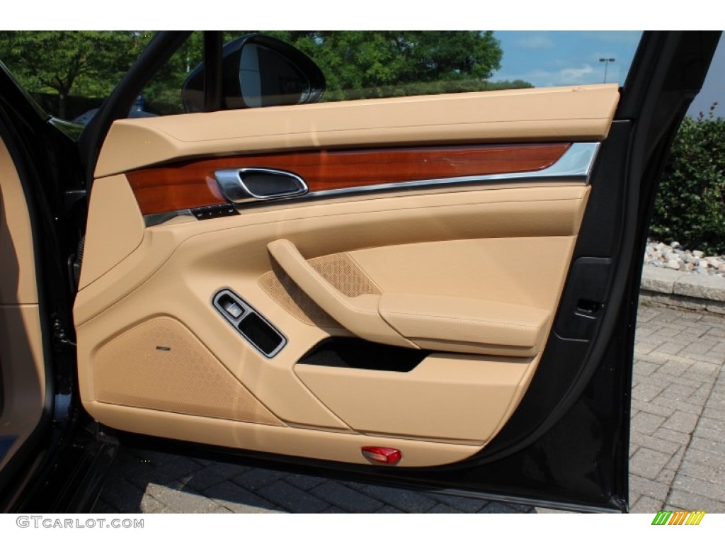 2012 Porsche Panamera 4 Luxor Beige Door Panel Photo #53556786