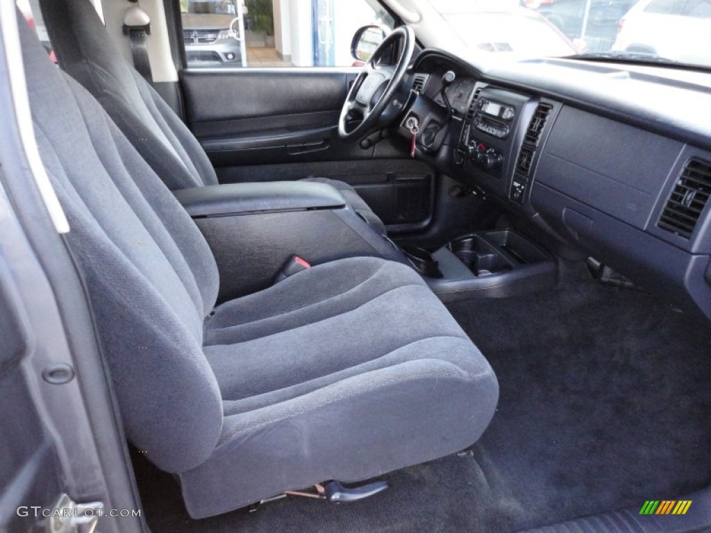 Dark Slate Gray Interior 2003 Dodge Dakota SXT Club Cab 4x4 Photo #53557196