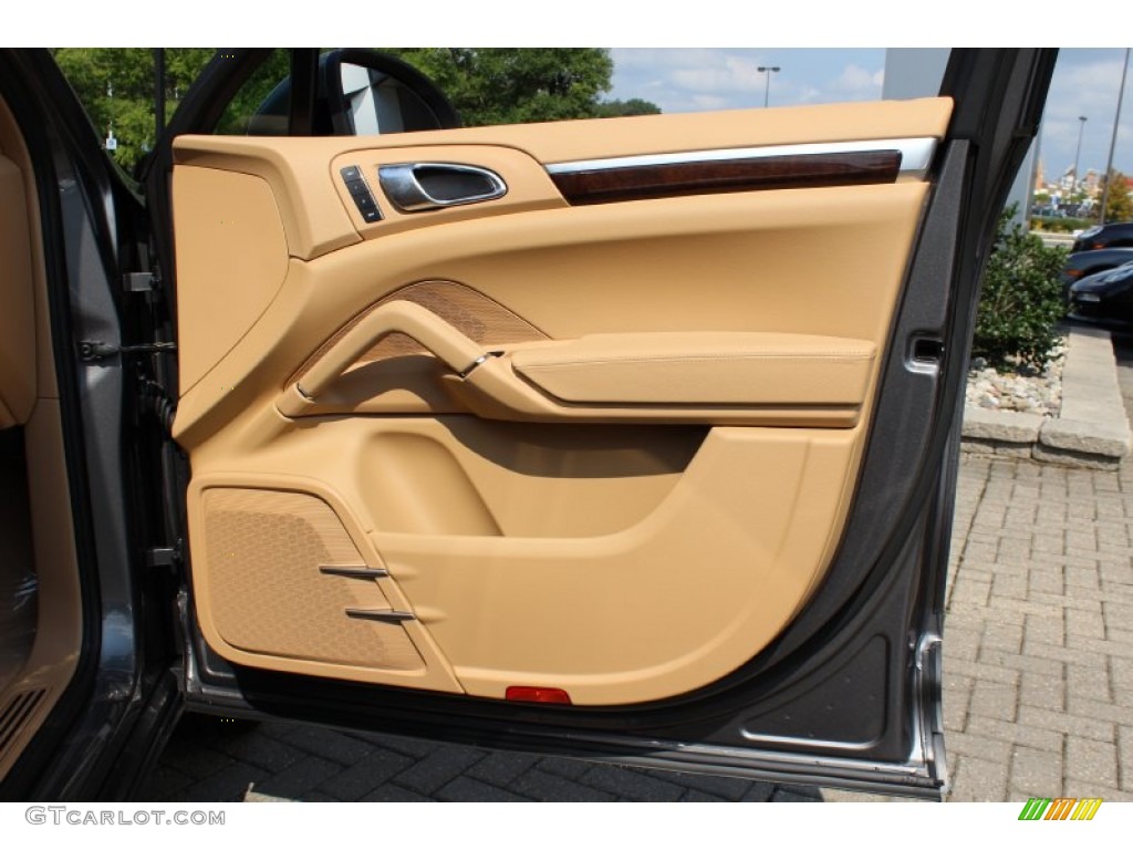 2012 Porsche Cayenne Standard Cayenne Model Luxor Beige Door Panel Photo #53557293