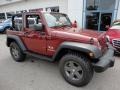 2009 Red Rock Crystal Pearl Coat Jeep Wrangler X 4x4  photo #2