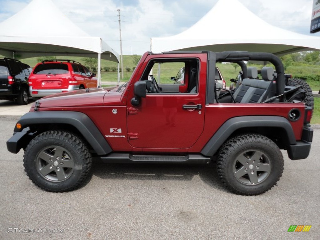 2009 Wrangler X 4x4 - Red Rock Crystal Pearl Coat / Dark Slate Gray/Medium Slate Gray photo #5