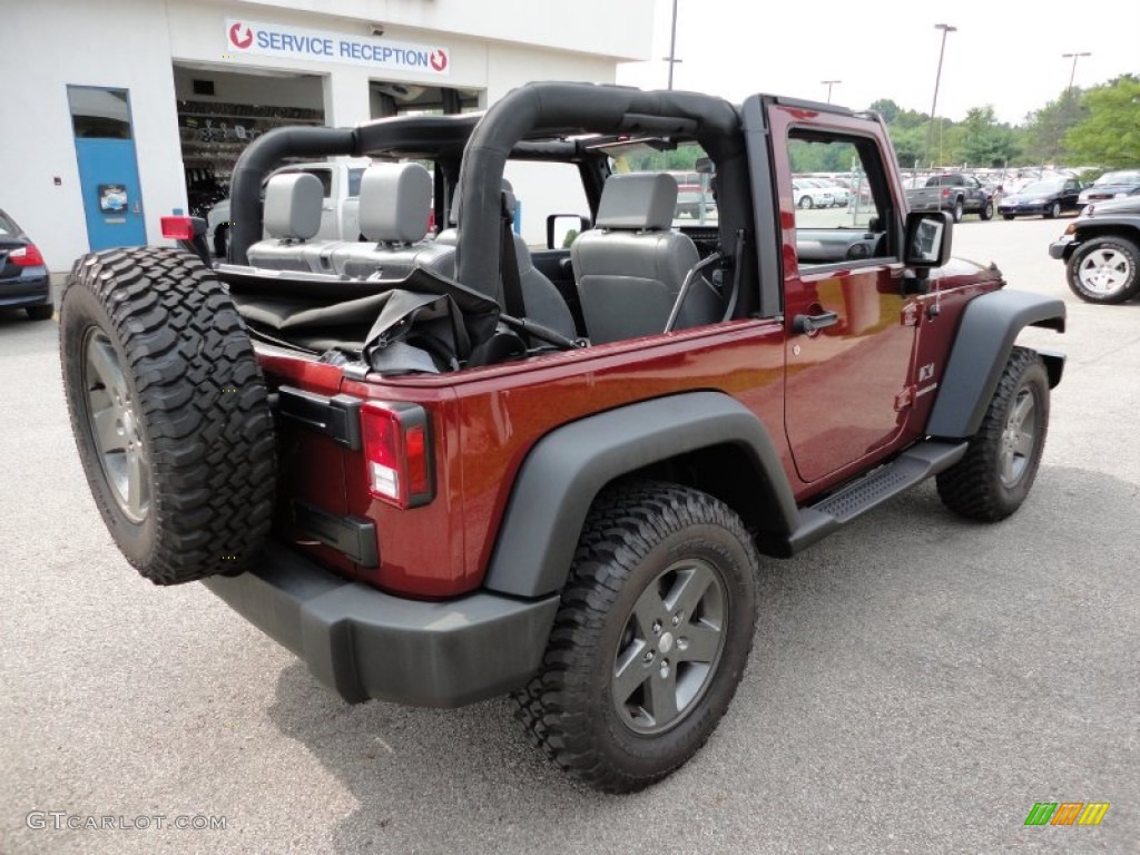 2009 Wrangler X 4x4 - Red Rock Crystal Pearl Coat / Dark Slate Gray/Medium Slate Gray photo #8
