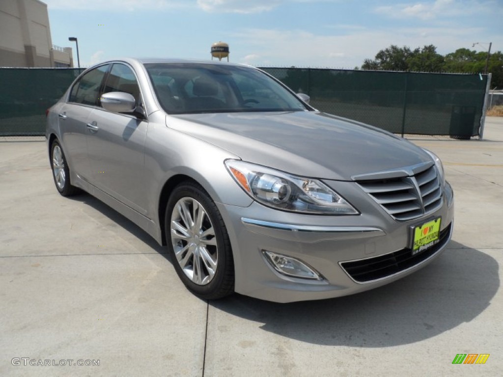 2012 Genesis 3.8 Sedan - Titanium Gray Metallic / Jet Black photo #1