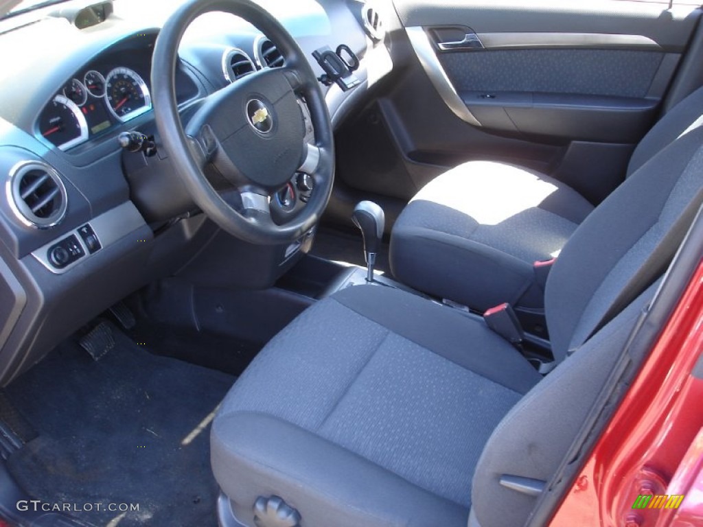 Charcoal Black Interior 2007 Chevrolet Aveo LT Sedan Photo #53558733