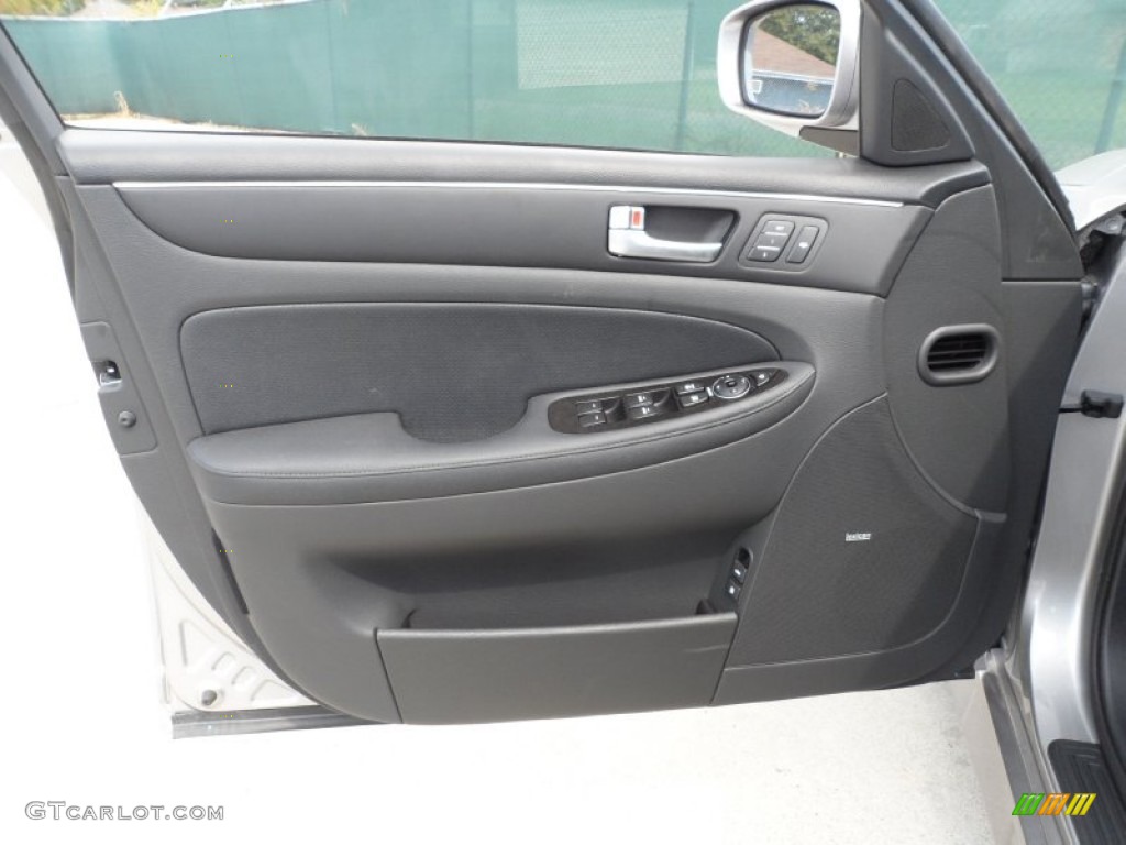 2012 Hyundai Genesis 3.8 Sedan Jet Black Door Panel Photo #53558838