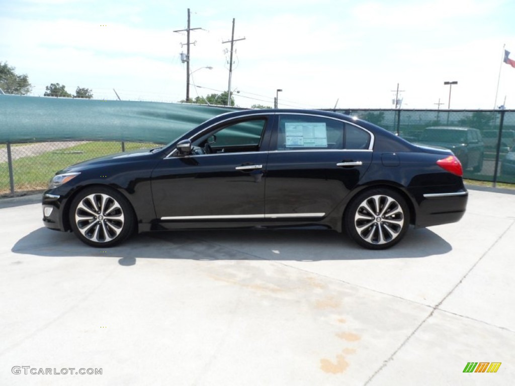 Black Noir Pearl 2012 Hyundai Genesis 5.0 R Spec Sedan Exterior Photo #53559164