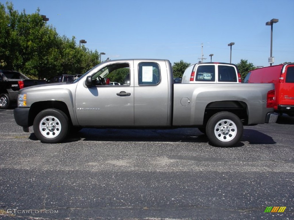 Graystone Metallic 2009 Chevrolet Silverado 1500 Extended Cab Exterior Photo #53559183