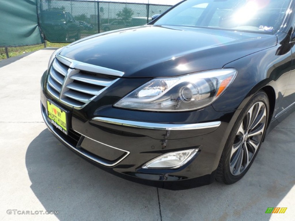 2012 Genesis 5.0 R Spec Sedan - Black Noir Pearl / Jet Black photo #10