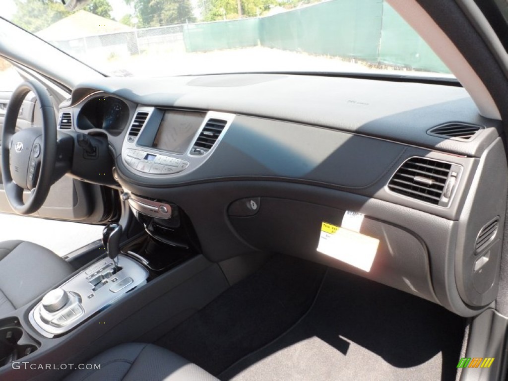 2012 Hyundai Genesis 5.0 R Spec Sedan Jet Black Dashboard Photo #53559342