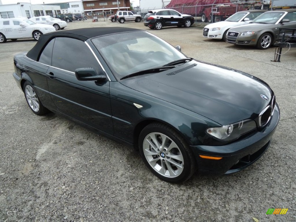 2006 3 Series 330i Convertible - Deep Green Metallic / Natural Brown photo #4