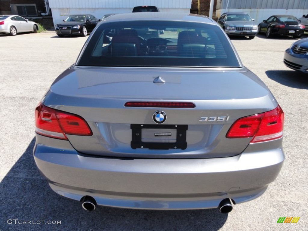 2007 3 Series 335i Convertible - Space Gray Metallic / Coral Red/Black photo #46