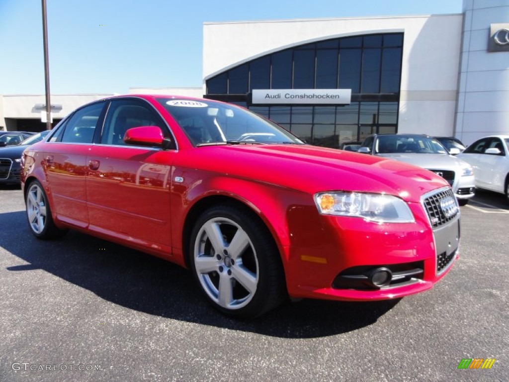 2008 A4 3.2 Quattro S-Line Sedan - Brilliant Red / Black photo #5