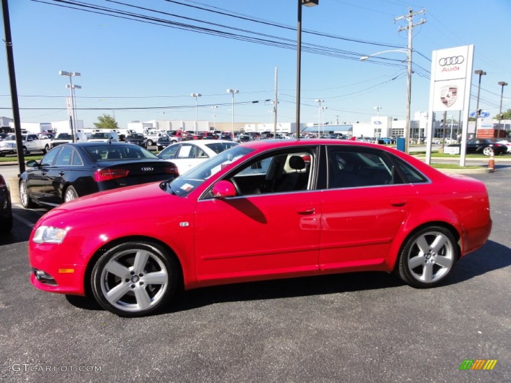 2008 A4 3.2 Quattro S-Line Sedan - Brilliant Red / Black photo #10