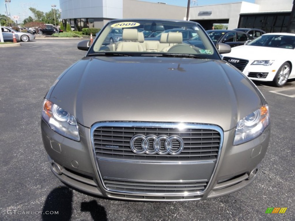 2008 A4 2.0T quattro Cabriolet - Alpaka Beige Metallic / Beige photo #3