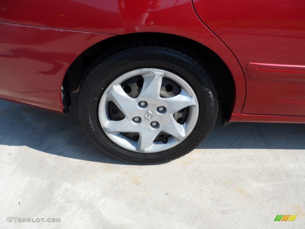2004 Elantra GLS Sedan - Crimson Dark Red / Gray photo #15