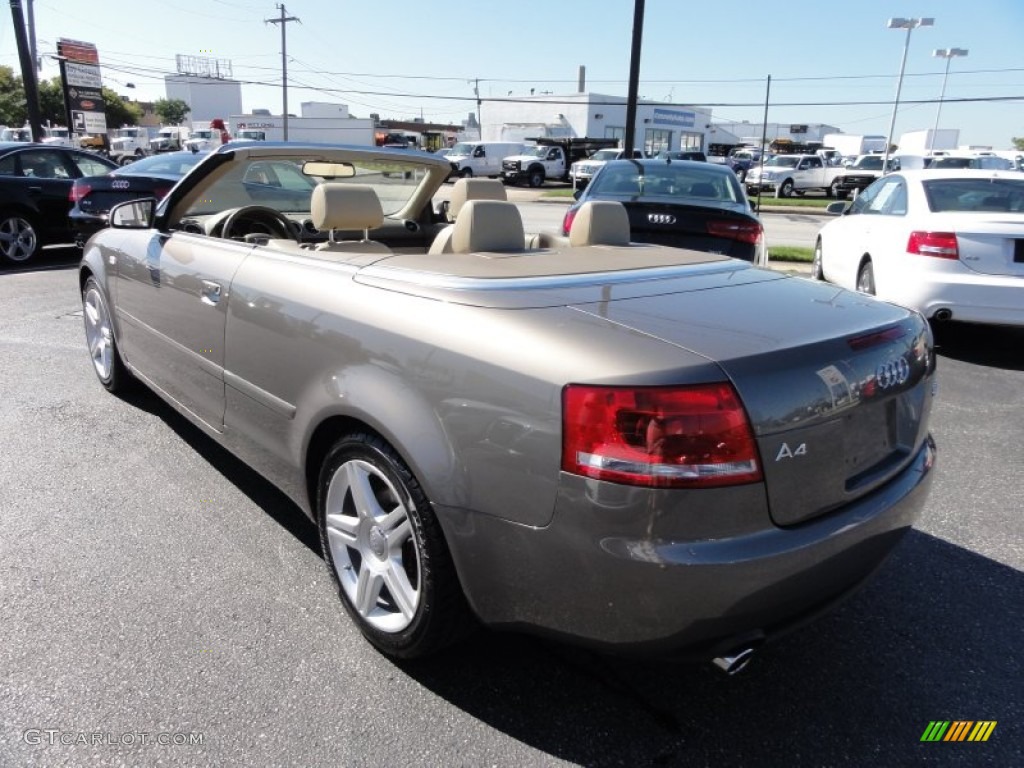 2008 A4 2.0T quattro Cabriolet - Alpaka Beige Metallic / Beige photo #9