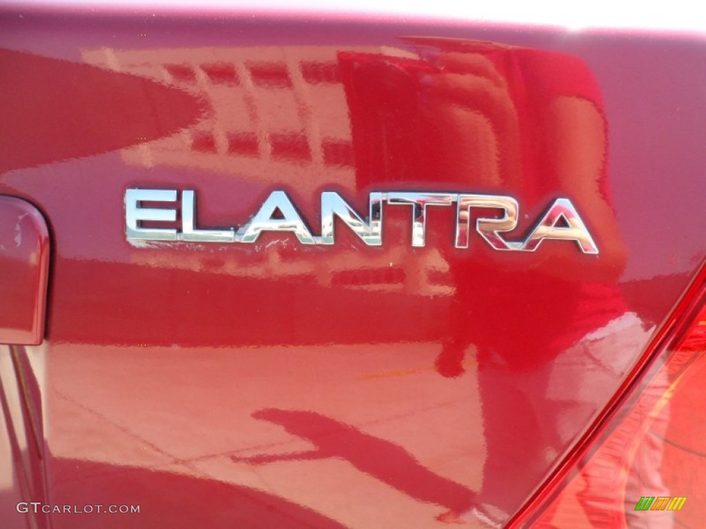 2004 Elantra GLS Sedan - Crimson Dark Red / Gray photo #22