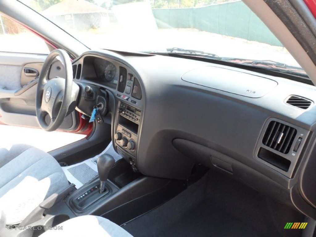 2004 Elantra GLS Sedan - Crimson Dark Red / Gray photo #30