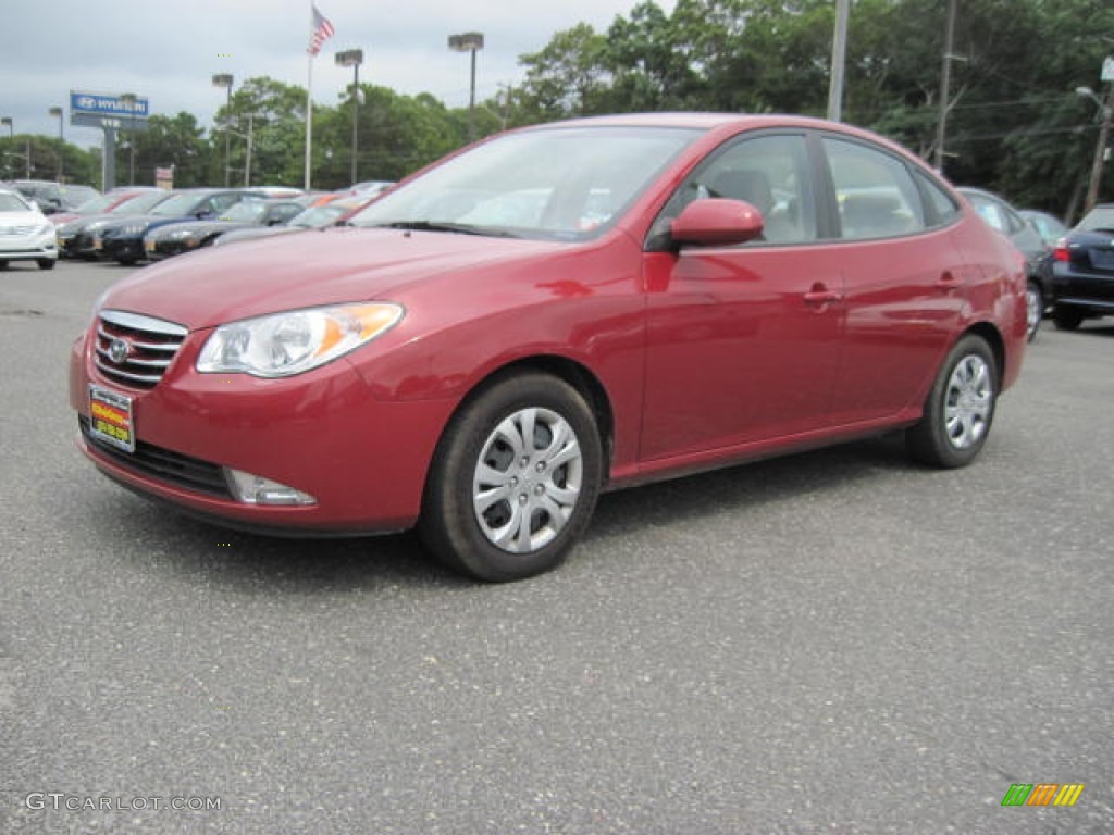 2010 Elantra GLS - Apple Red Pearl / Beige photo #1