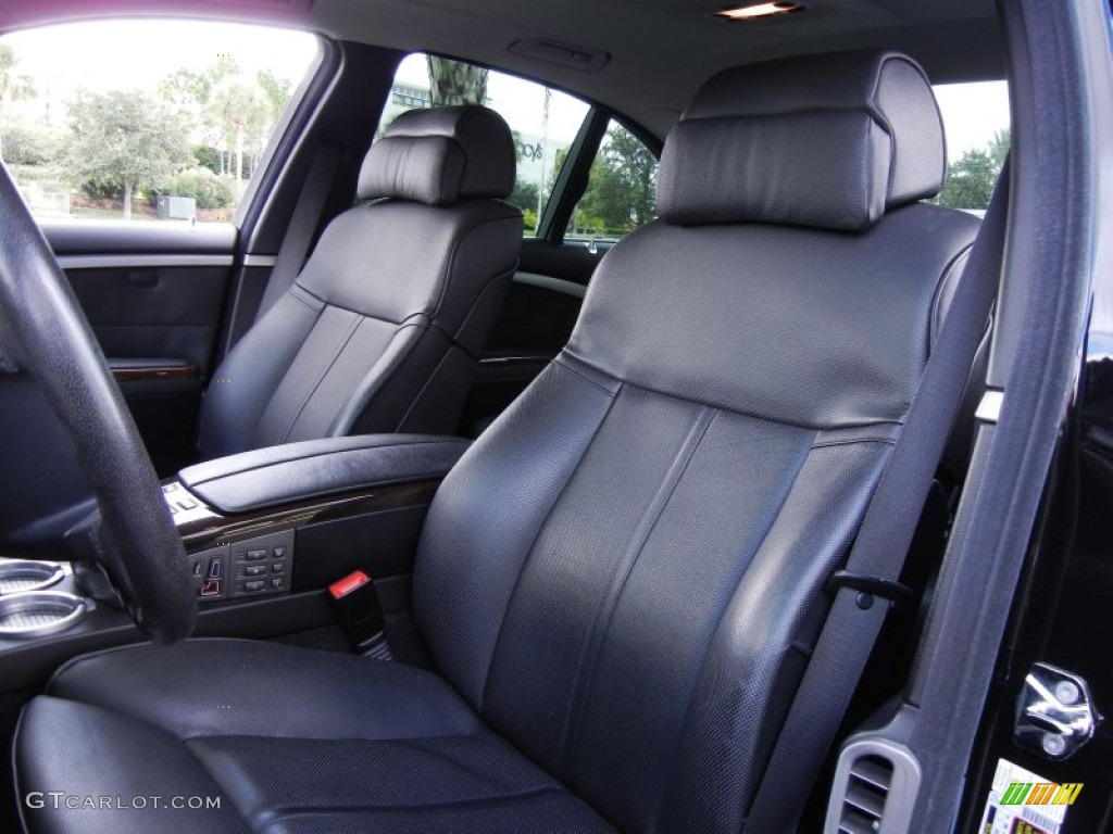 Black Interior 2007 BMW 7 Series 750i Sedan Photo #53571260