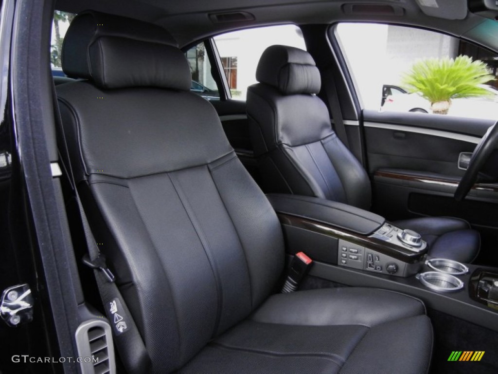 Black Interior 2007 BMW 7 Series 750i Sedan Photo #53571393