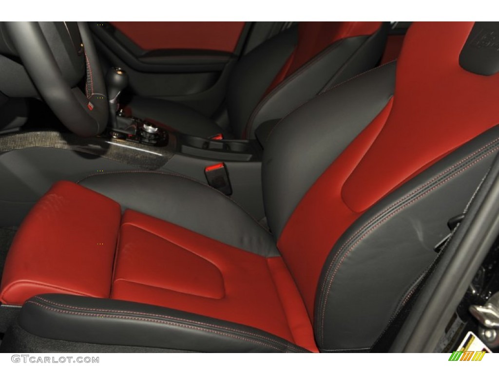Black/Magma Red Interior 2012 Audi S4 3.0T quattro Sedan Photo #53571702