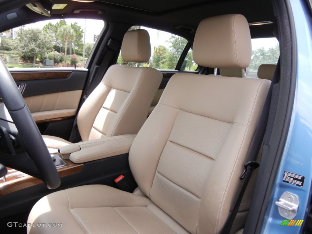 Almond Beige Interior 2010 Mercedes-Benz E 350 Sedan Photo #53571837
