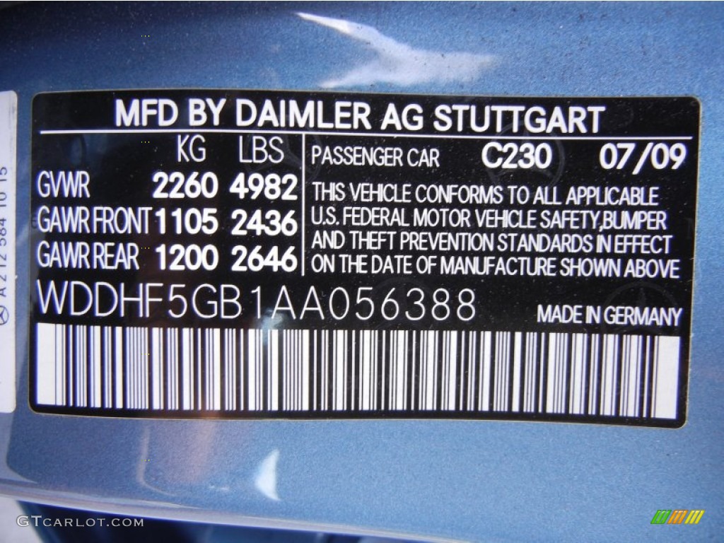 2010 E Color Code 230 for Quartz Blue Metallic Photo #53572154