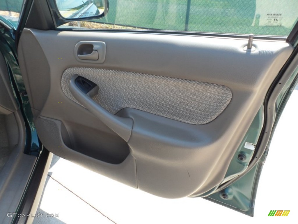 2000 Honda Civic LX Sedan Gray Door Panel Photo #53572731