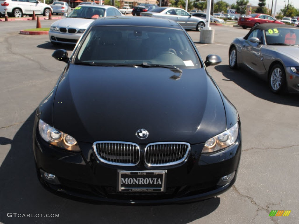 2008 3 Series 328i Coupe - Jet Black / Black photo #2