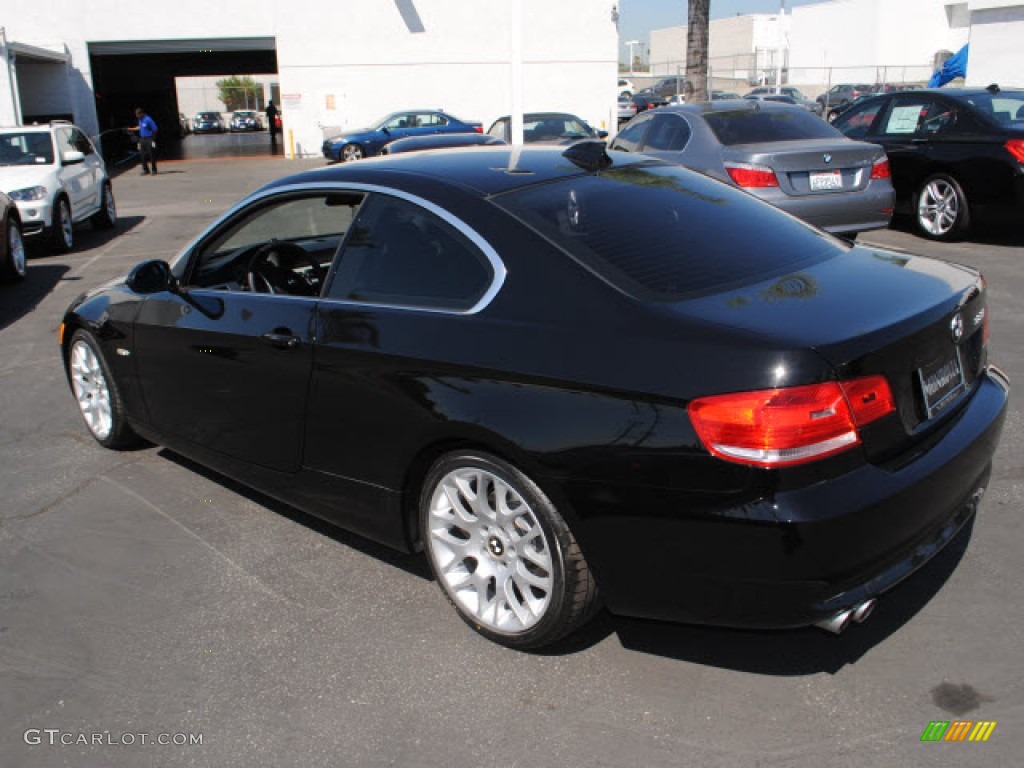 2008 3 Series 328i Coupe - Jet Black / Black photo #12