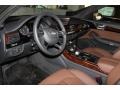 2012 Audi A8 Nougat Brown Interior Prime Interior Photo
