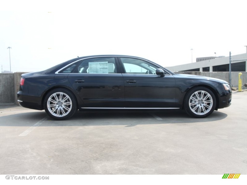 Phantom Black Pearl Effect 2012 Audi A8 L 4.2 quattro Exterior Photo #53575593