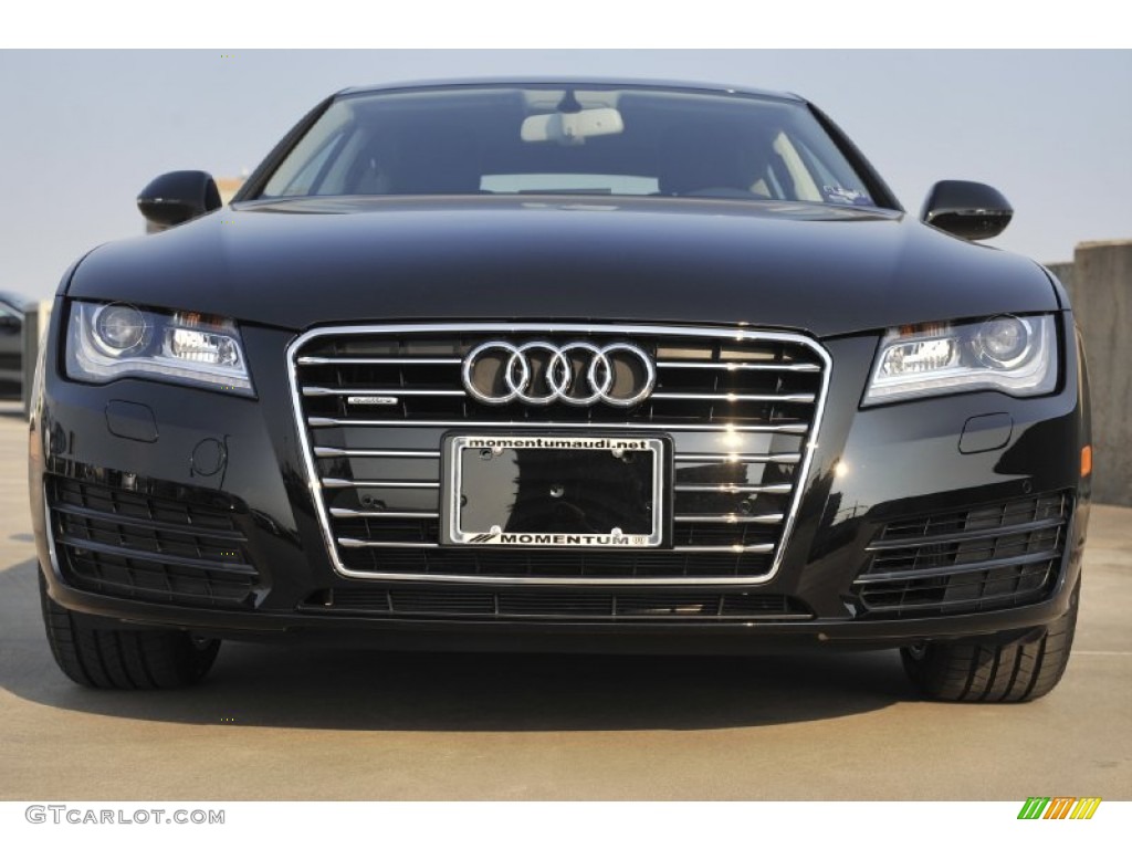 2012 A7 3.0T quattro Premium - Phantom Black Pearl Effect / Black photo #2