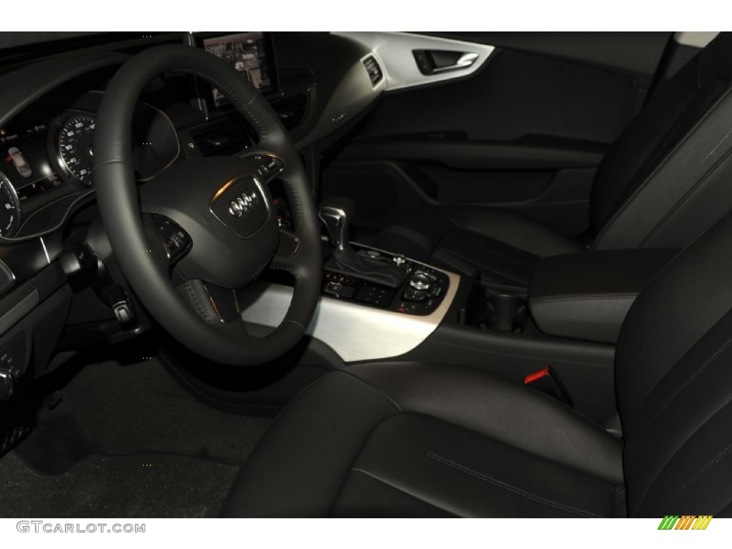 2012 A7 3.0T quattro Premium - Phantom Black Pearl Effect / Black photo #9