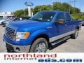 2011 Blue Flame Metallic Ford F150 XLT SuperCab 4x4  photo #4