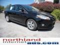 2012 Black Ford Focus SEL Sedan  photo #2