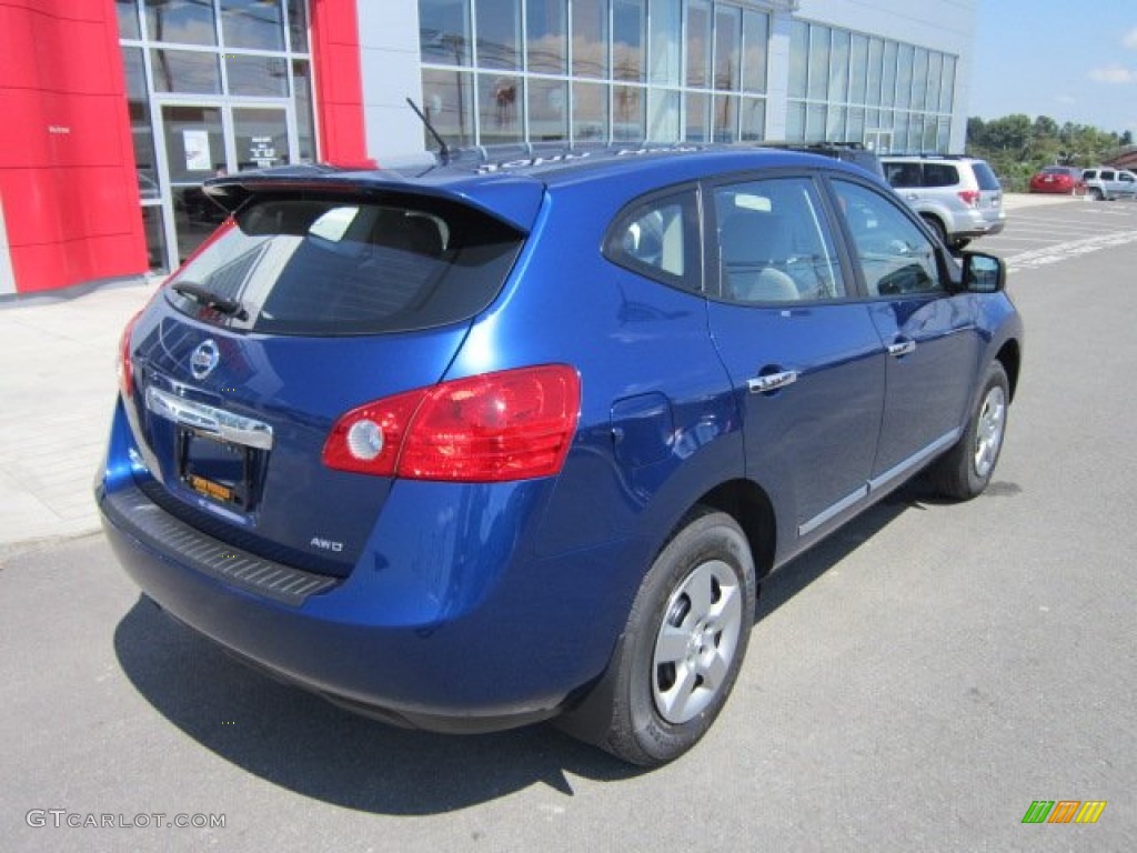 2011 Rogue S AWD - Indigo Blue Metallic / Gray photo #7