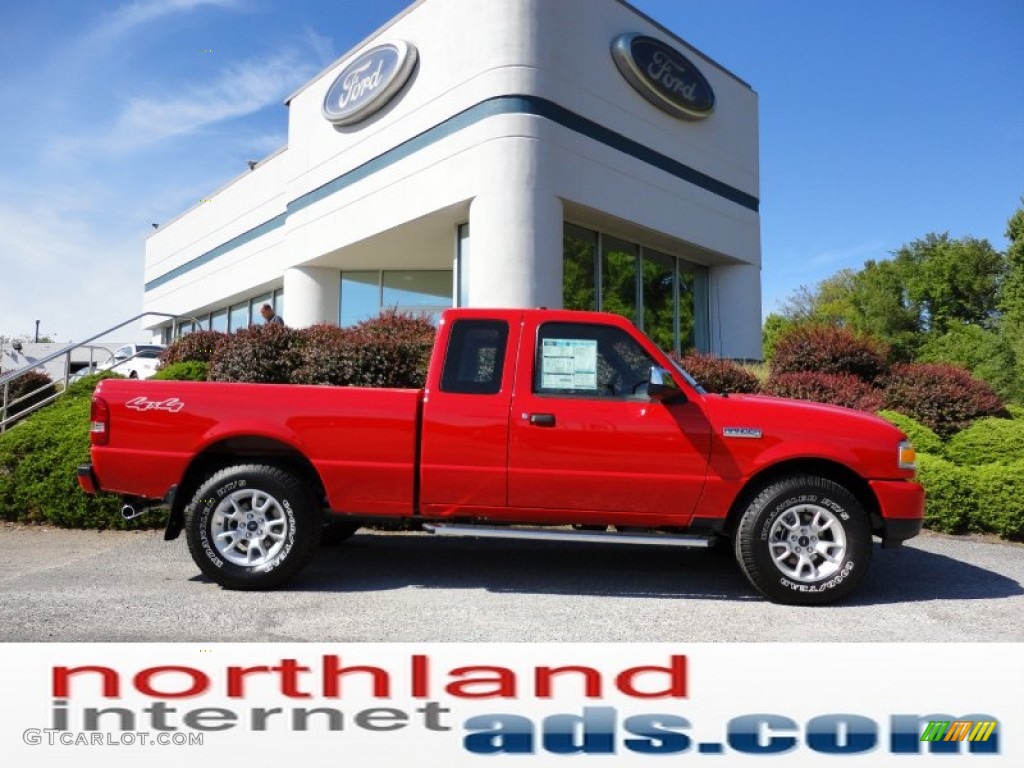 2011 Ranger XLT SuperCab 4x4 - Torch Red / Medium Dark Flint photo #1